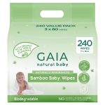 Gaia Natural Baby Bamboo Wipes 240