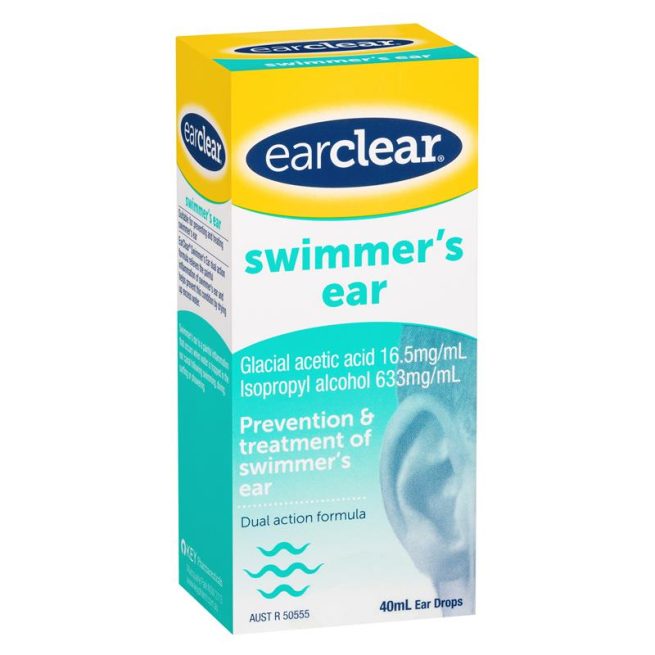 EarClear Swimmer's Ear Drops 40mL Prevention and Treatment of Swimmer's Ear