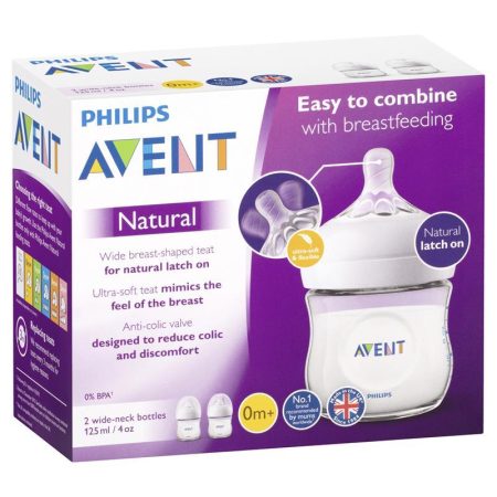 Avent Natural 125mL Feeding bottle 2pk
