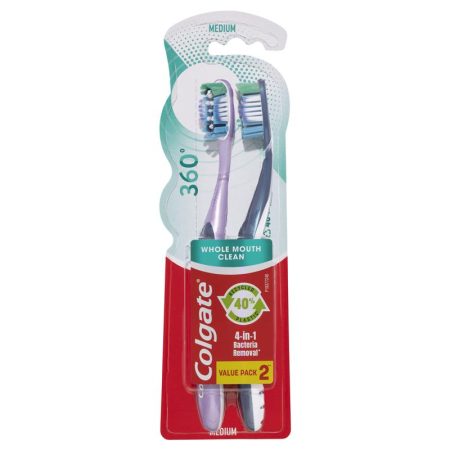 Colgate Toothbrush 360 Degree Medium Twin Pack
