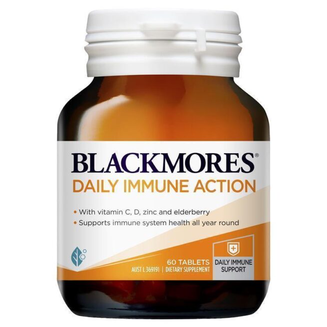 Blackmores Daily Immune Action Vitamin C, D and Zinc 60 Tablets