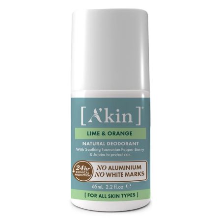 A'kin Lime and Orange Deodorant Roll On 65mL