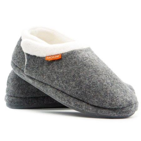 Archline Slippers Closed Back Arch Support Comfort Grey Marl Size 41