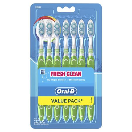 Oral B Toothbrush Fresh Clean Manual Medium Pack of 7