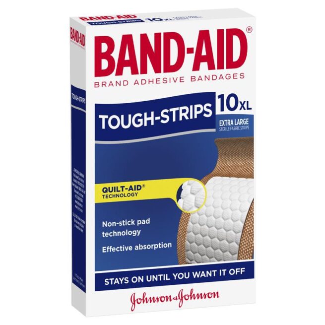 Band-Aid Tough Strips Extra Large Fabric Strips Pack of 10