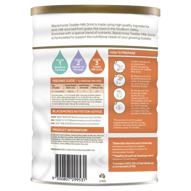 Blackmores Toddler Milk Drink 900g