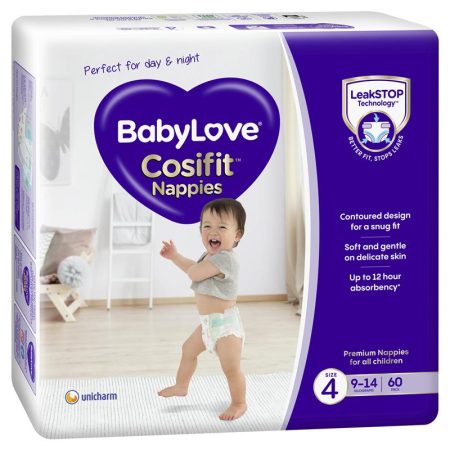 BabyLove Cosifit Nappies Size 4 (9-14kg) Pack of 60