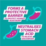 Gaviscon Dual Action Chewable Tablets Heartburn and Indigestion Relief Mixed Berry Pack of 48