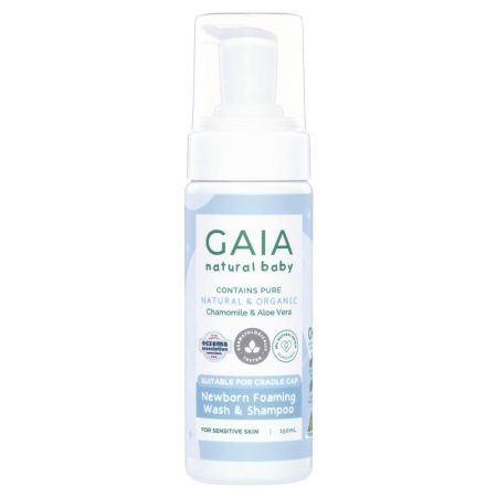 Gaia Natural Baby Newborn Foaming Wash and Shampoo 150mL