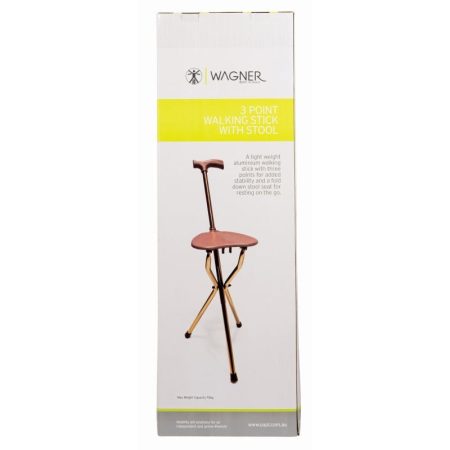 Three Point Walking Stick with Stool
