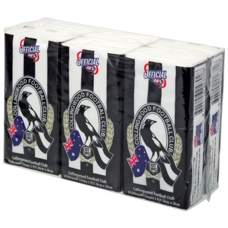 AFL Pocket Tissues Collingwood Pack of 6