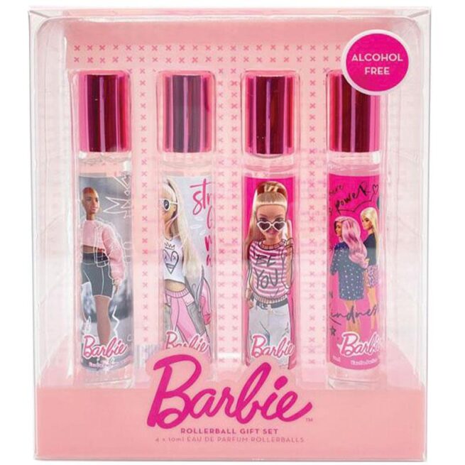 Barbie Eau De Parfum 10mL Rollerball 4 Piece Set