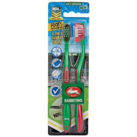 NRL Toothbrush South Sydney Rabbitohs Pack of 2