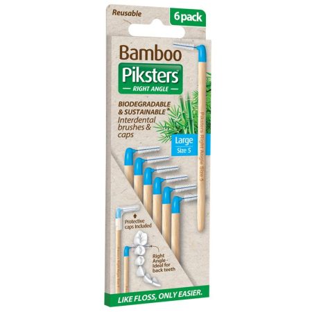 Piksters Bamboo Inter Brush Right Angle 6 Pack Size 5