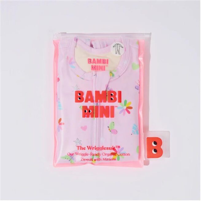 Bambi Mini Co. Wrigglesuit 0-3 Months Pink Festival Bloom