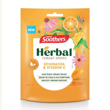Nestlé Soothers Herbal Echinacea plus Vitamin C 18 Lozenges 63g