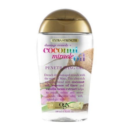 OGX Extra Strength Damage Remedy plus Hydrating and Repairing Coconut Miracle Oil Penetrating Oil for Dry and Damaged Hair 100mL