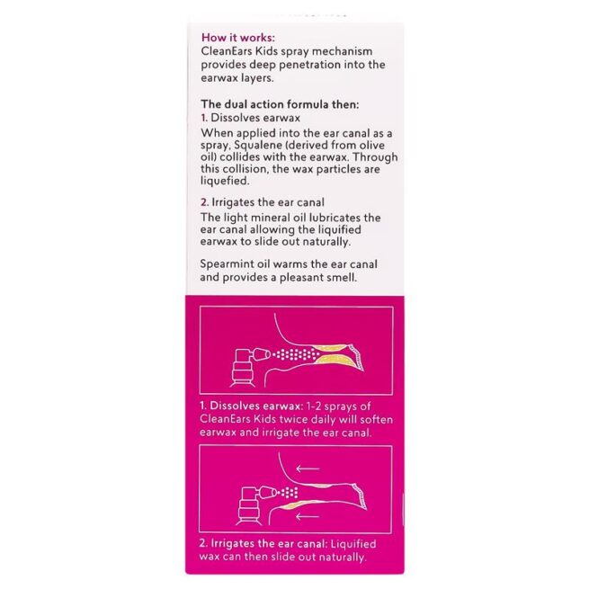 BioRevive CleanEars Kids Earwax Removal Spray 30mL