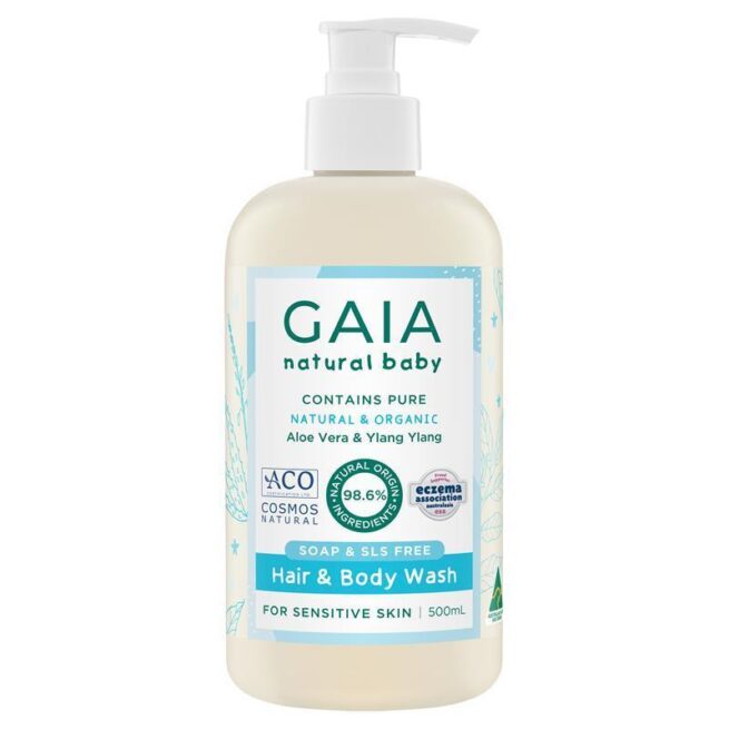 Gaia Natural Baby Hair and Body Wash 500mL