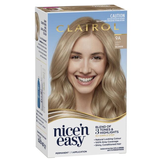 Clairol Nice N Easy 9A Natural Light Ash Blonde Permanent Hair Colour