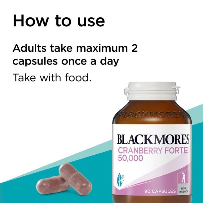 Blackmores Cranberry Forte 50000mg Women's Health Vitamin 90 Capsules