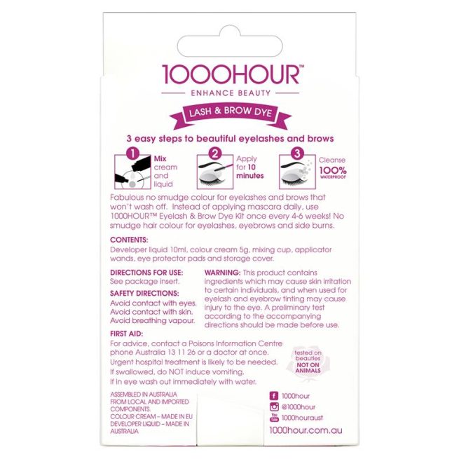 1000 Hour Eyelash and Brow Dye Kit Blue/Black
