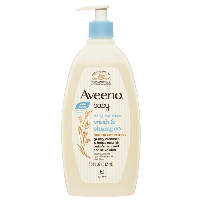 Aveeno Baby Daily Moisture Lightly Scented Wash and Shampoo 532mL