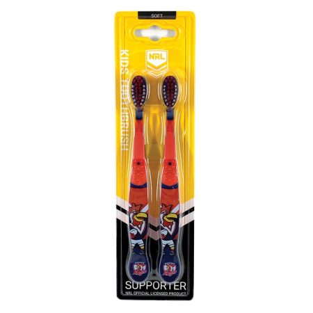 NRL Kids Toothbrush South Sydney Roosters Twin Pack