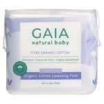 Gaia Natural Baby Organic Cotton Cleansing Pads Pack of 40