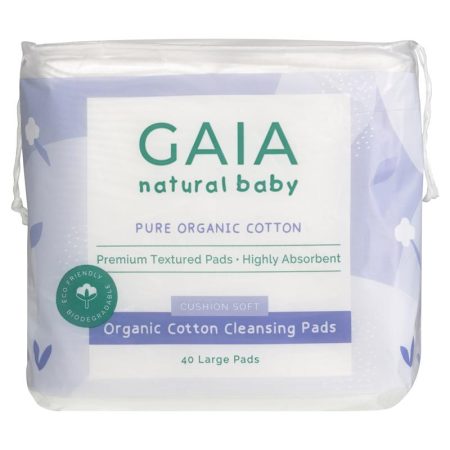Gaia Natural Baby Organic Cotton Cleansing Pads Pack of 40