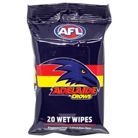 AFL Wet Wipes Adelaide Crows Pack of 20