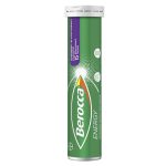 Berocca Energy Vitamin B and C Raspberry Blackcurrant Flavour Effervescent Tablets 60 Pack Exclusive Size