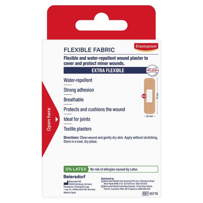 Elastoplast Flexible Fabric Strips Pack of 40