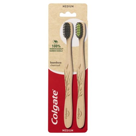 Colgate Toothbrush Bamboo Medium Pack of 2