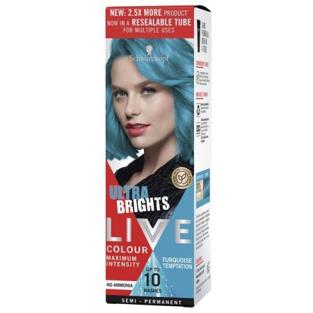 Schwarzkopf LIVE Colour Ultra Bright's Turquoise Temptation 75mL