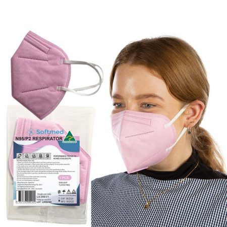 Softmed N95 Pink Face Mask Single
