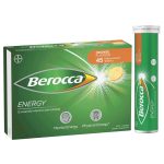 Berocca Energy Vitamin B and C Orange Flavour Effervescent Tablets Pack of 45
