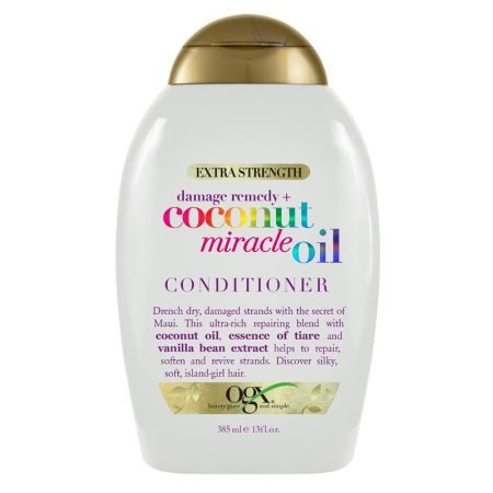 OGX Extra Strength Damage Remedy plus Hydrating and Repairing Coconut Miracle Oil Conditioner for Damaged and Dry Hair 385mL