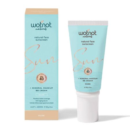 Wotnot Naturals Face Sunscreen BB Cream SPF 40+ Nude 60g