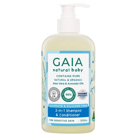 Gaia Natural Baby 2 in 1 Shampoo and Conditioner 500mL