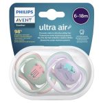 Avent Ultra Air Soother 6-18 Months Deco Mixed Pack of 2