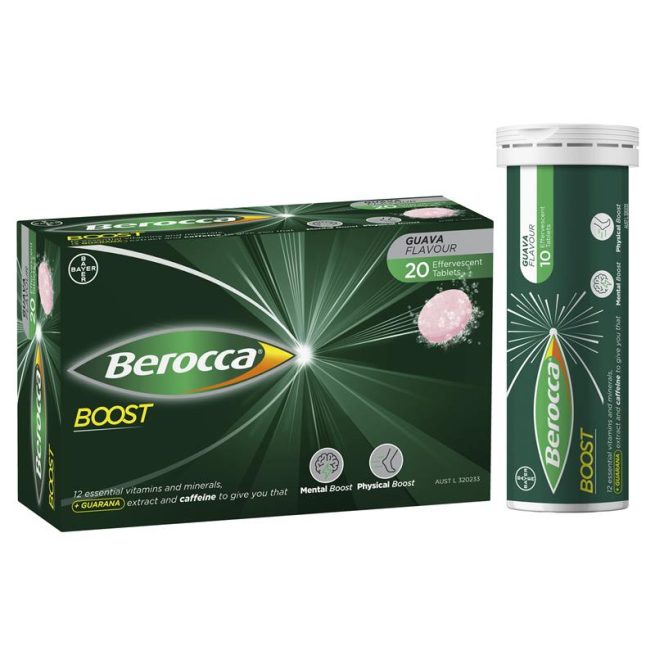 Berocca Boost Energy Vitamin With Guarana Effervescent Tablets 20