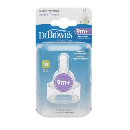 Dr Browns Narrow Neck Teats Level 4 Pack of 2