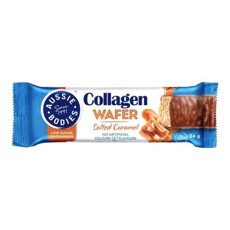 Aussie Bodies Collagen Wafer Protein Bar Salted Caramel 34g