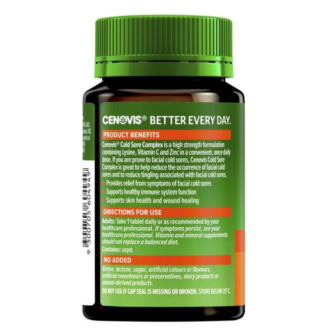 Cenovis Cold Sore Complex for Immune Support 30 Tablets