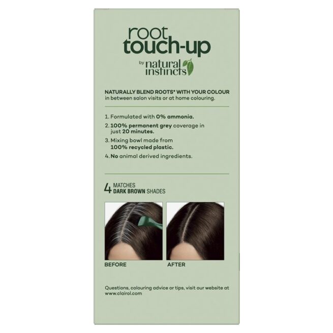 Clairol Root Touch Up Natural Instincts 4 Dark Brown Permanent Hair Colour