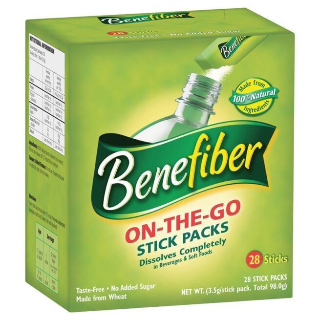 Benefiber Natural Fibre Supplement On-the-Go Stick Pack of 28
