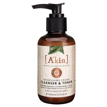 A'kin Nourishing Cream Cleanser and Toner 140mL
