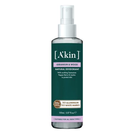 A'kin Geranium and Wood Deodorant Spray 150mL