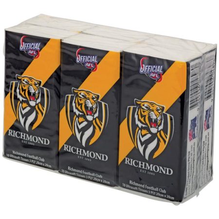 AFL Pocket Tissues Richmond Pack of 6